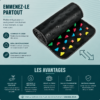 Tapis d'acupression enroulé, compact et facile à emporter